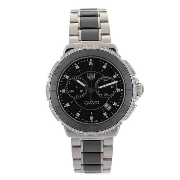 TAG Heuer Formula 1 CAH1212 Black Ceramic 41mm Diamond Watch
